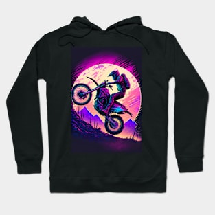 Cyber Future Dirt Bike With Neon Colors Hoodie